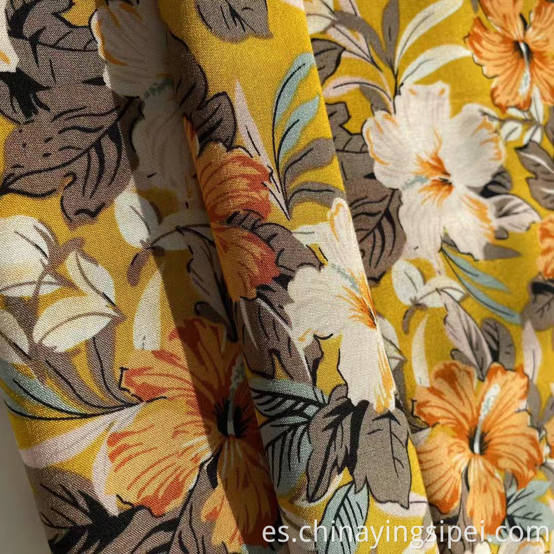 45s Soft Challis Rayon Fabrica Plain Fabil Rayon Floral Impreso Material Viscosa Viscose 100% Rayon Fabrice para Dresse